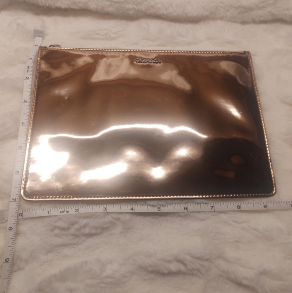 COACH Mirror Metallic Large Gold Pouch